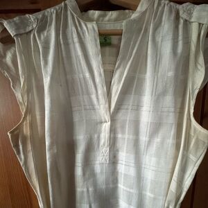 White cotton dress; lined